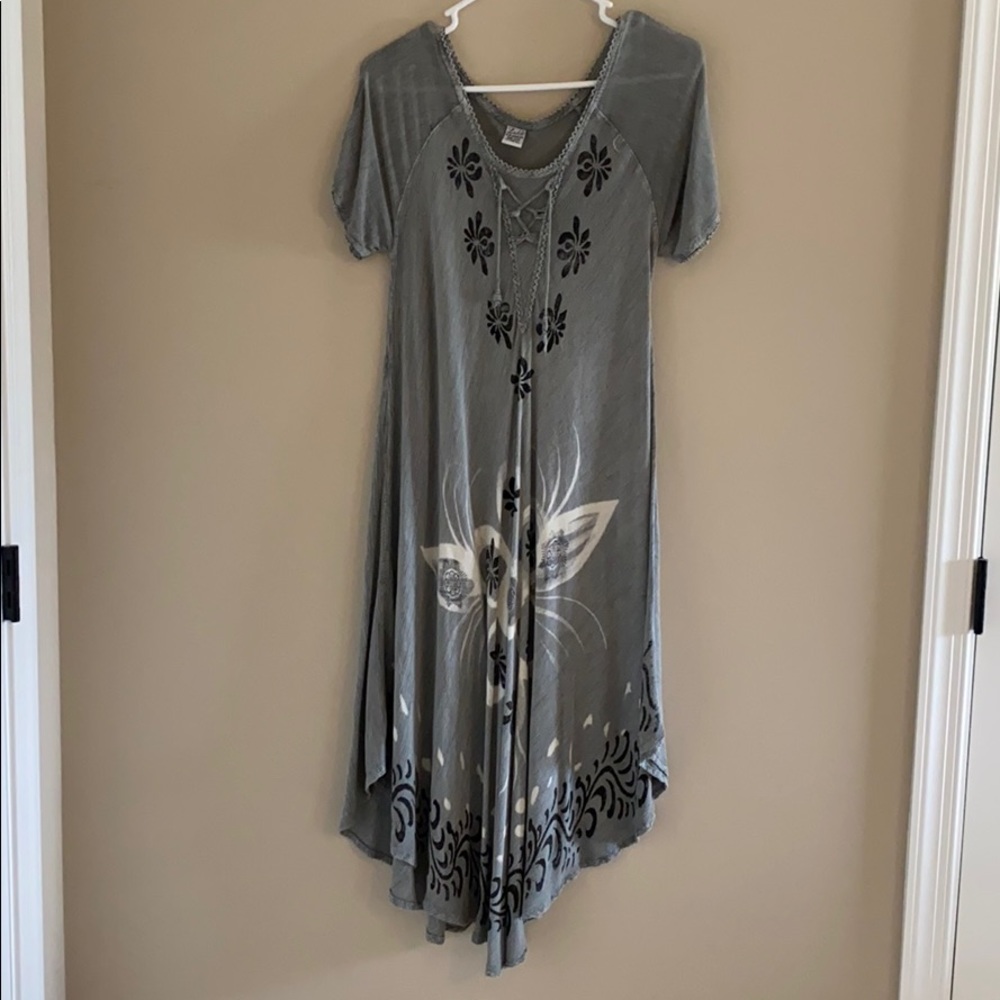 Boho hippy midi dress